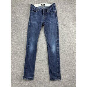 Neuw Iggy Skinny Jeans‎ Mens 28x32 Dark Wash Denim Stretch Button Fly Distressed